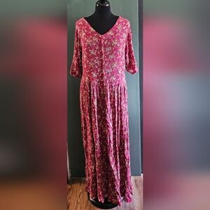 Floral Blueberry Tea Maxi Dress